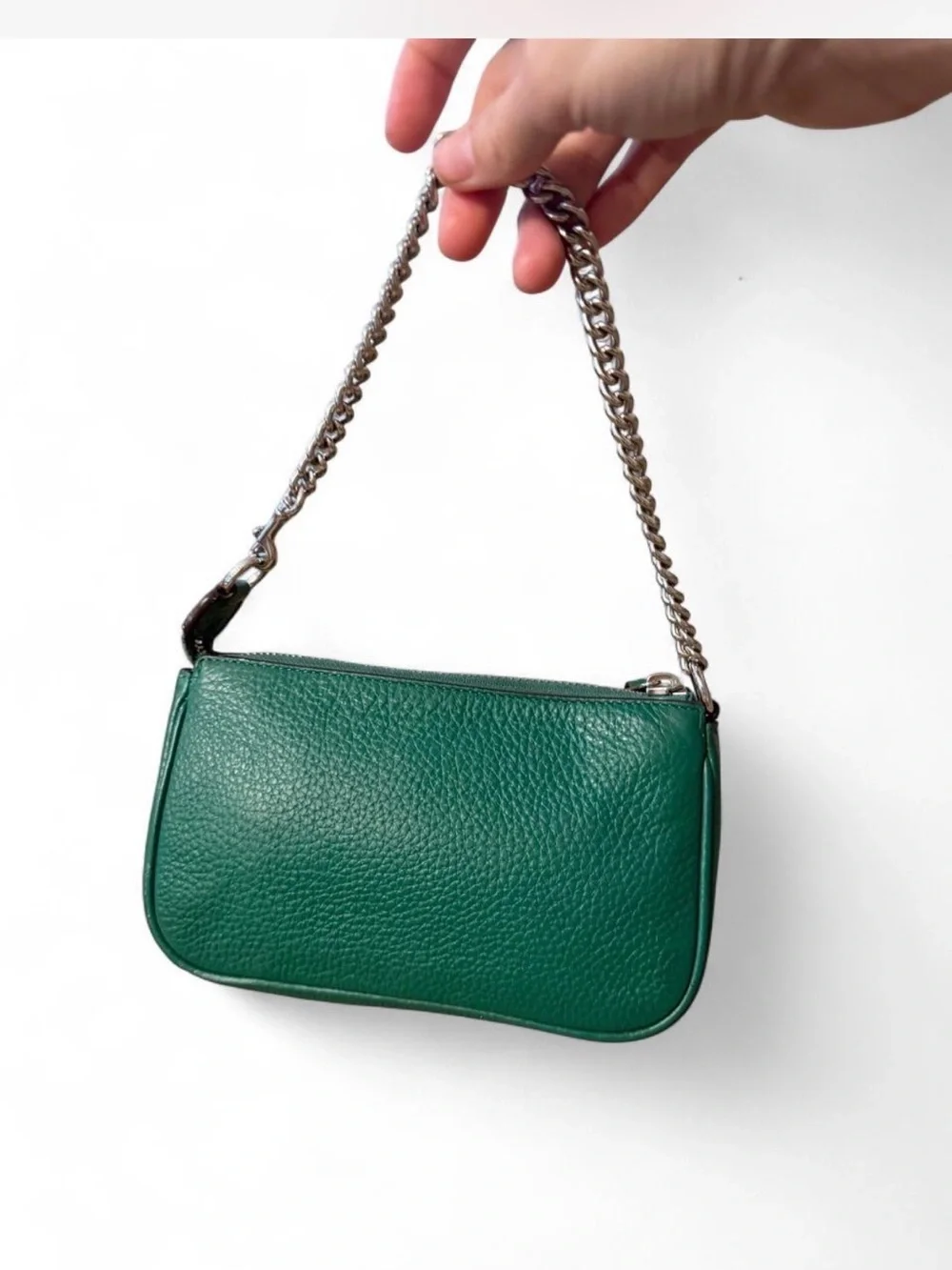 Green Pebble Leather Coach Nolita 19 wristlet (Style C8303)